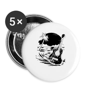 Ukulele - Buttons groß 56 mm (5er Pack) - Weiß - Vorne