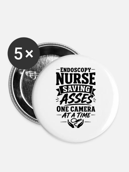Endoskopie Pflege - Buttons groß 56 mm (5er Pack) - Weiß