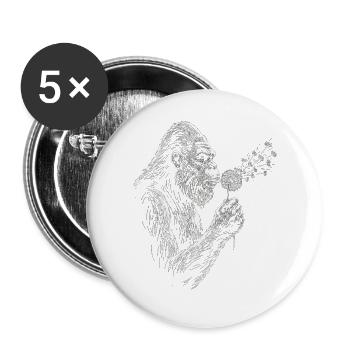 Bigfoot bläst Löwenzahn Vintage - Buttons groß 56 mm (5er Pack) - Weiß - Vorne
