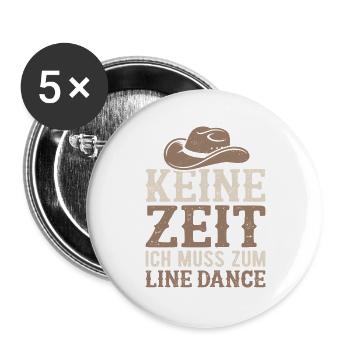 Line Dance Country Linedance Tanzen Cowboyhut - Buttons groß 56 mm (5er Pack) - Weiß - Vorne