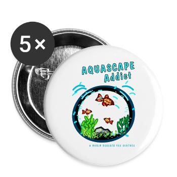 AQUASCAPE Addict - Buttons groß 56 mm (5er Pack) - Weiß - Vorne