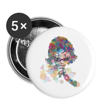 Aretha - Buttons groß 56 mm (5er Pack) - Weiß - Vorne