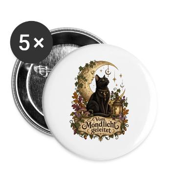 Vom Mondlicht geleitet - Buttons groß 56 mm (5er Pack) - Weiß - Vorne