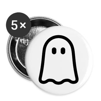 Geist - Buttons groß 56 mm (5er Pack) - Weiß - Vorne