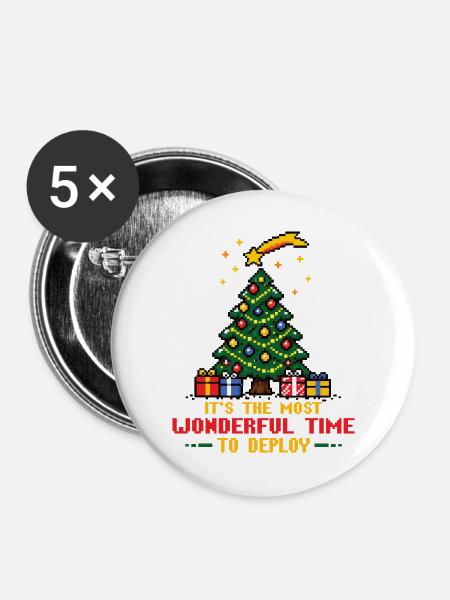 Most wonderful time to deploy - Buttons groß 56 mm (5er Pack) - Weiß