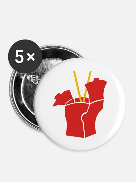 takeaway (2c) - Buttons groß 56 mm (5er Pack) - Weiß