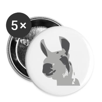 lama - Buttons groß 56 mm (5er Pack) - Weiß - Vorne