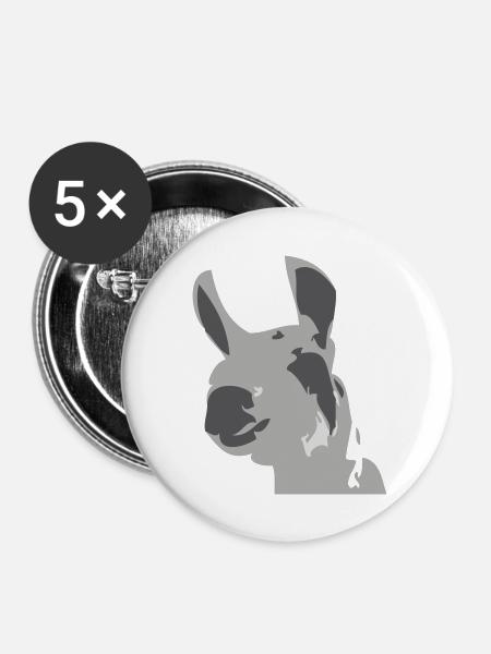 lama - Buttons groß 56 mm (5er Pack) - Weiß