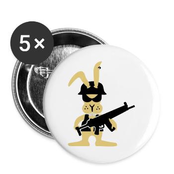 GI bunny punk (B, 3c) - Buttons groß 56 mm (5er Pack) - Weiß - Vorne