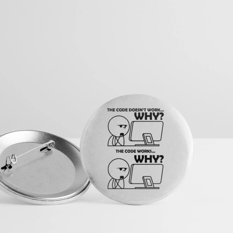 Programmation Code Drôle Lot de 5 grands badges (56 mm)