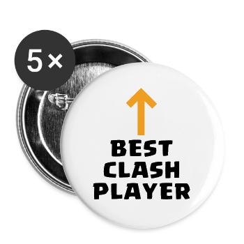 Mobile Game Gift - Best Clash Player - Buttons large 2.2''/56 mm (5-pack) - white - Front