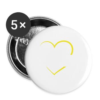 I love math - Buttons large 2.2''/56 mm (5-pack) - white - Front