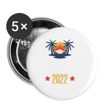 Cancun 2022 - Lot de 5 grands badges (56 mm) - blanc - Devant