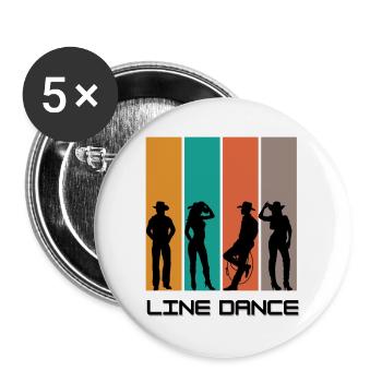 Figures Line Dance 2 - Buttons large 2.2''/56 mm (5-pack) - white - Front