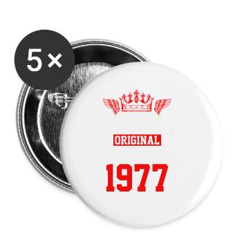 1977 limited edition - Buttons large 2.2''/56 mm (5-pack) - white - Front