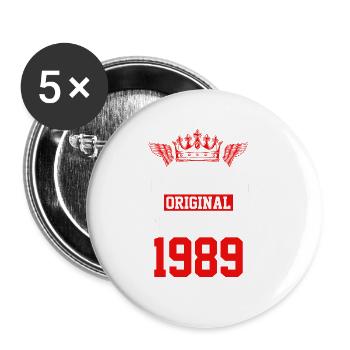 Édition limitée 1989 - Lot de 5 grands badges (56 mm) - blanc - Devant