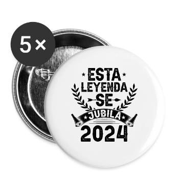 Cette Légende Prend Sa Retraite En 2024 - Lot de 5 grands badges (56 mm) - blanc - Devant