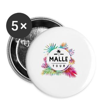 Malle Tour Colorful - Buttons large 2.2''/56 mm (5-pack) - white - Front