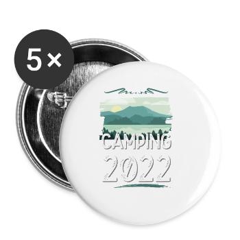Camping 2022 - Buttons large 2.2''/56 mm (5-pack) - white - Front