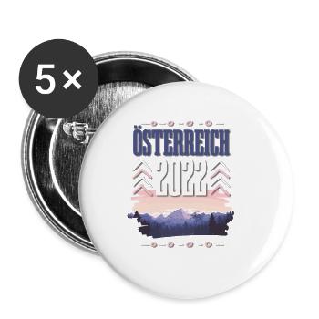 Austria 2022 - Buttons large 2.2''/56 mm (5-pack) - white - Front