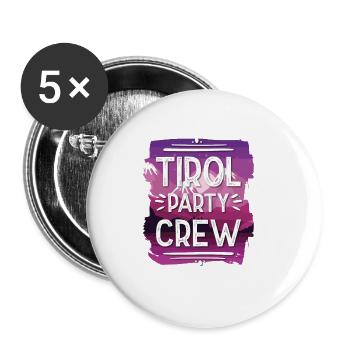 Tirol Party Crew - Buttons large 2.2''/56 mm (5-pack) - white - Front