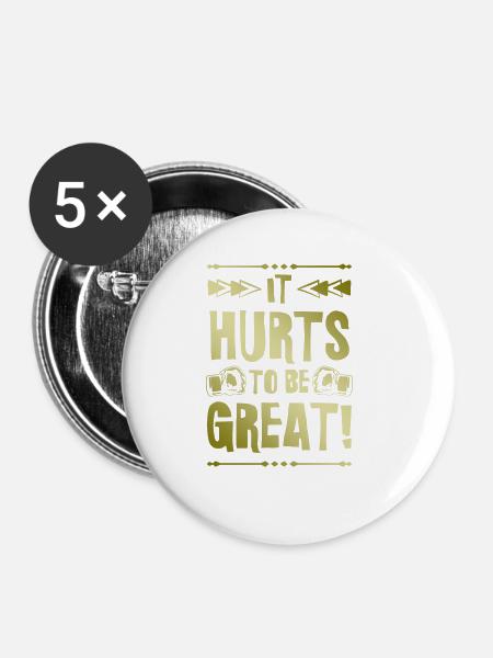 Mma Mixed matrial arts - Buttons groß 56 mm (5er Pack) - Weiß