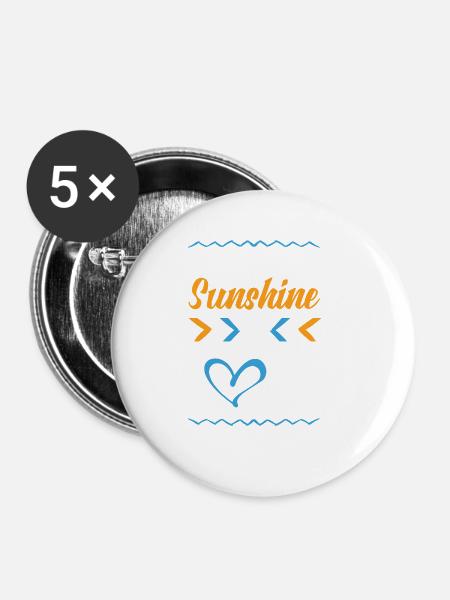 California Love - Buttons groß 56 mm (5er Pack) - Weiß