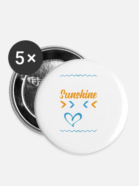 Cancun Love - Buttons groß 56 mm (5er Pack) - Weiß