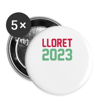 Lloret De Mar 2023 Krone - Buttons groß 56 mm (5er Pack) - Weiß - Vorne