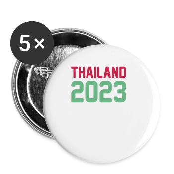 Thaïlande 2023 Krone - Lot de 5 grands badges (56 mm) - blanc - Devant