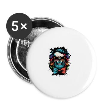 Junggesellenabschied 2023 Jga Bräutigam - Buttons groß 56 mm (5er Pack) - Weiß - Vorne