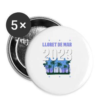 lloret de mar 2023 - Buttons large 2.2''/56 mm (5-pack) - white - Front