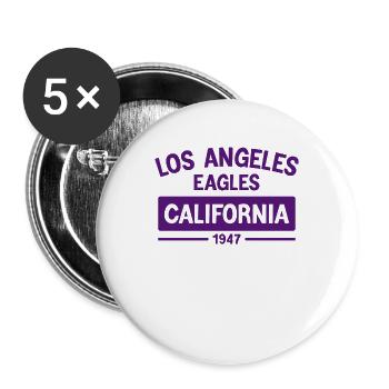 Los Angeles, California - Buttons large 2.2''/56 mm (5-pack) - white - Front