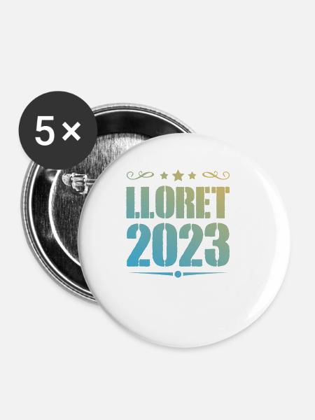 Lloret De Mar 2023 - Buttons groß 56 mm (5er Pack) - Weiß
