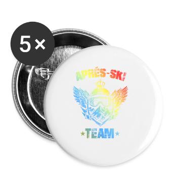Après Ski Team Bunt - Buttons large 2.2''/56 mm (5-pack) - white - Front