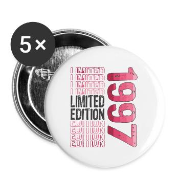 Edition limitée depuis 1997 Anniversaire Millésime 1997 - Lot de 5 grands badges (56 mm) - blanc - Devant
