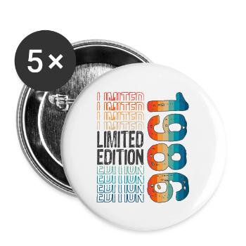 Edition limitée depuis 1986 Anniversaire Millésime 1986 - Lot de 5 grands badges (56 mm) - blanc - Devant