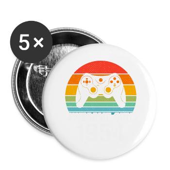 1954 Birthday Gift For All Gamers 1954 - Buttons large 2.2''/56 mm (5-pack) - white - Front