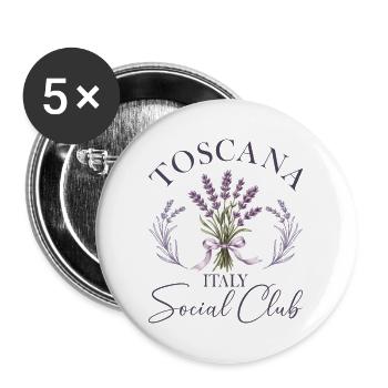 Italy Tuscany Italian Women - Buttons large 2.2''/56 mm (5-pack) - white - Front