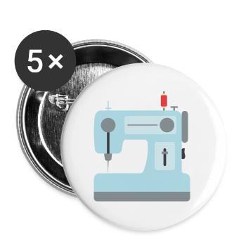 sewing machine - Buttons large 2.2''/56 mm (5-pack) - white - Front