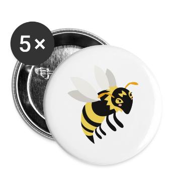 wasp - Buttons large 2.2''/56 mm (5-pack) - white - Front