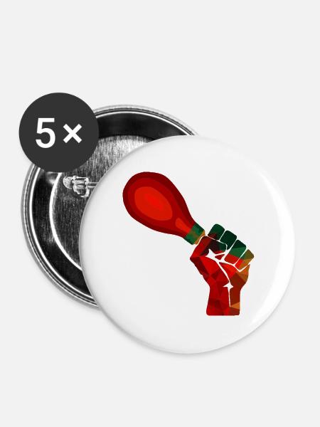 Shake Down - Buttons groß 56 mm (5er Pack) - Weiß