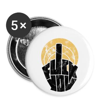 Fuck You - Buttons large 2.2''/56 mm (5-pack) - white - Front