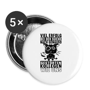 Abschiedsgeschenk Kollege Jobwechsel - Buttons groß 56 mm (5er Pack) - Weiß - Vorne
