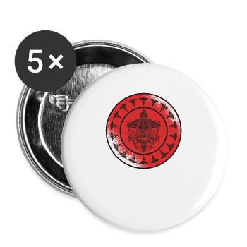 Operationstechnischer Assistent Chirurgie - Buttons groß 56 mm (5er Pack) - Weiß - Vorne