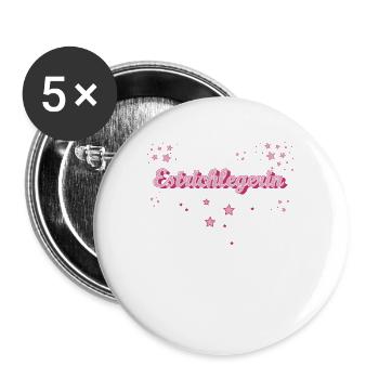 Bodenleger Abschluss-Geschenk Estrichlegerin - Buttons groß 56 mm (5er Pack) - Weiß - Vorne