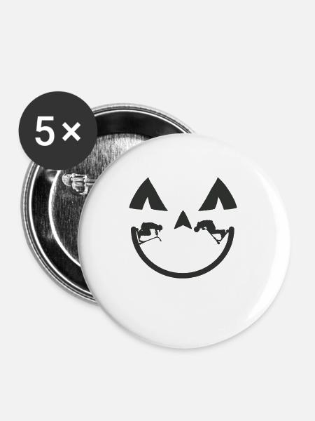 Tretroller Kick-scooter Halloween Tretroller - Buttons groß 56 mm (5er Pack) - Weiß