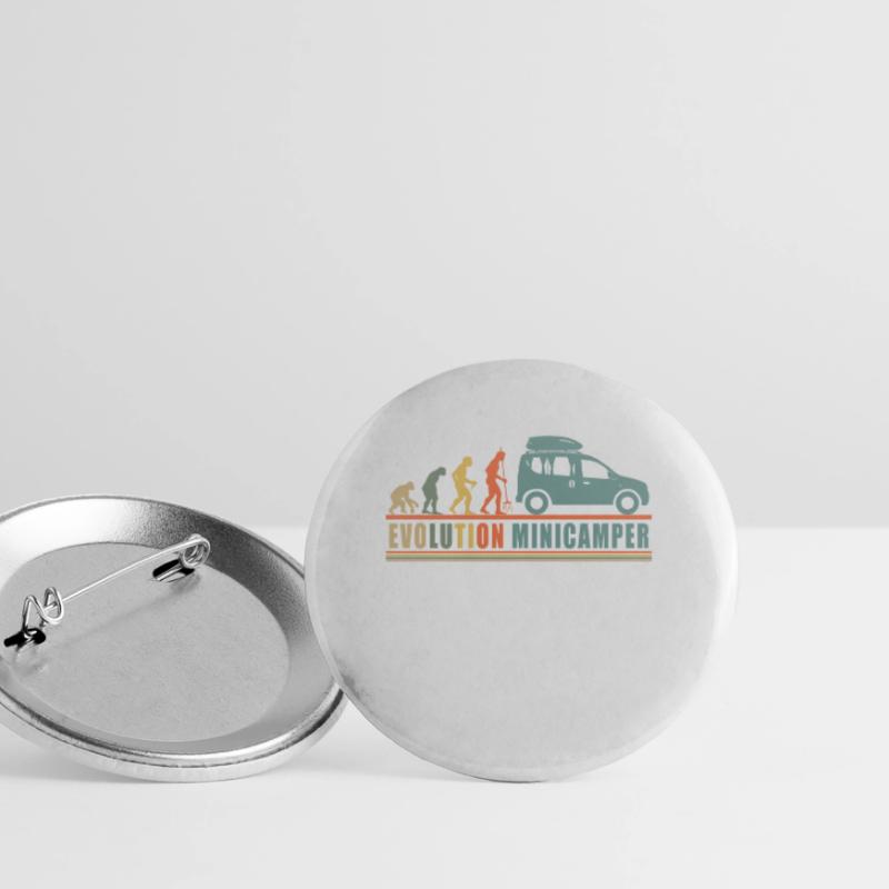 Evolution Minicamper Camping-Camping-Camping Lot de 5 grands badges (56 mm)