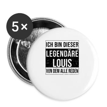 I'm this legendary for Louis - Buttons large 2.2''/56 mm (5-pack) - white - Front