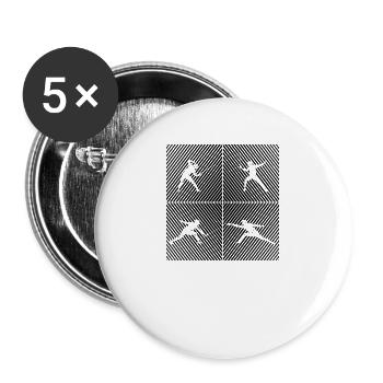 Fencing Game Gamer Fencer Game Fencing Fencer - Buttons large 2.2''/56 mm (5-pack) - white - Front